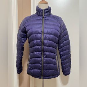 Women's PRANA Packable Down Jacket Purple Size XS Quilted